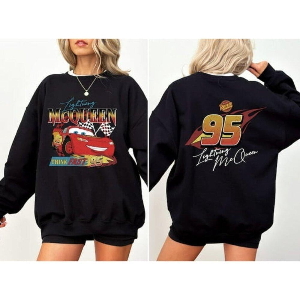 Lightning Mcqueen Sweatshirt Disney Cars Sweatshirt Cars Characters Sweatshirt